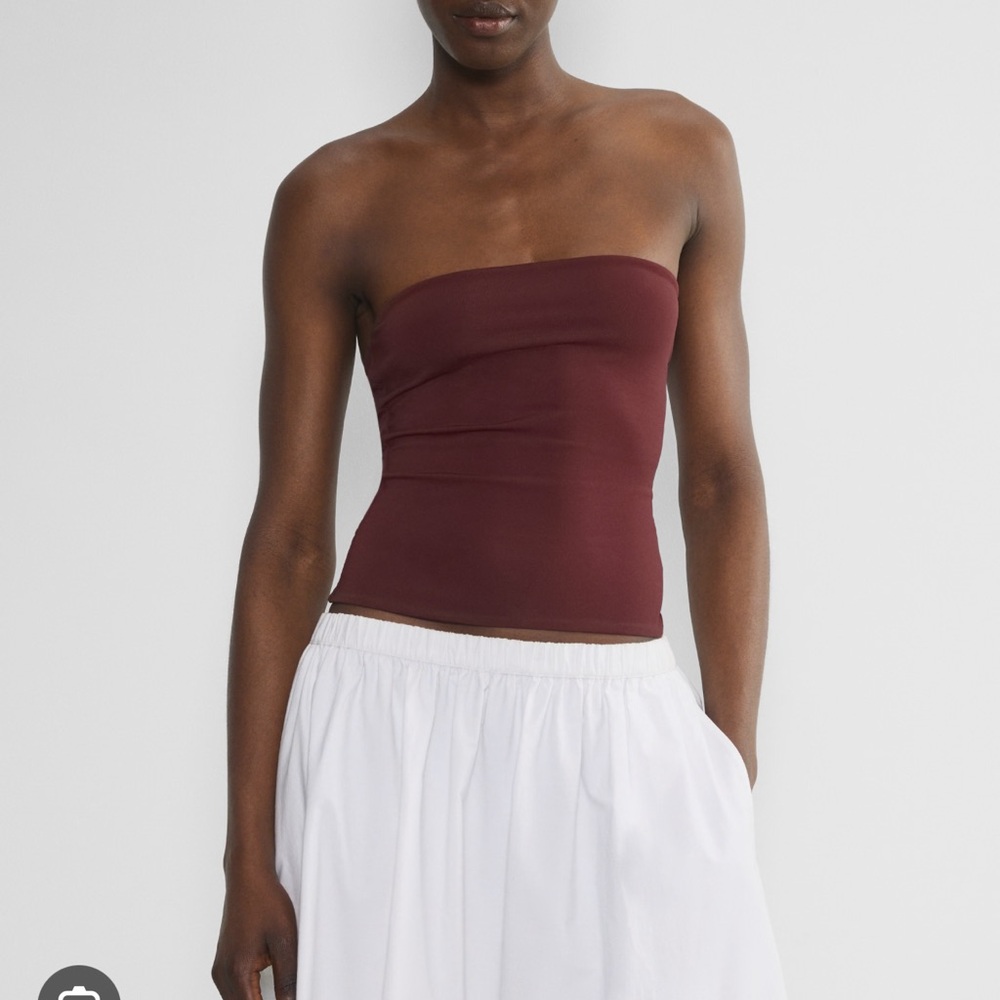 Aritzia Burgundy Crop Top